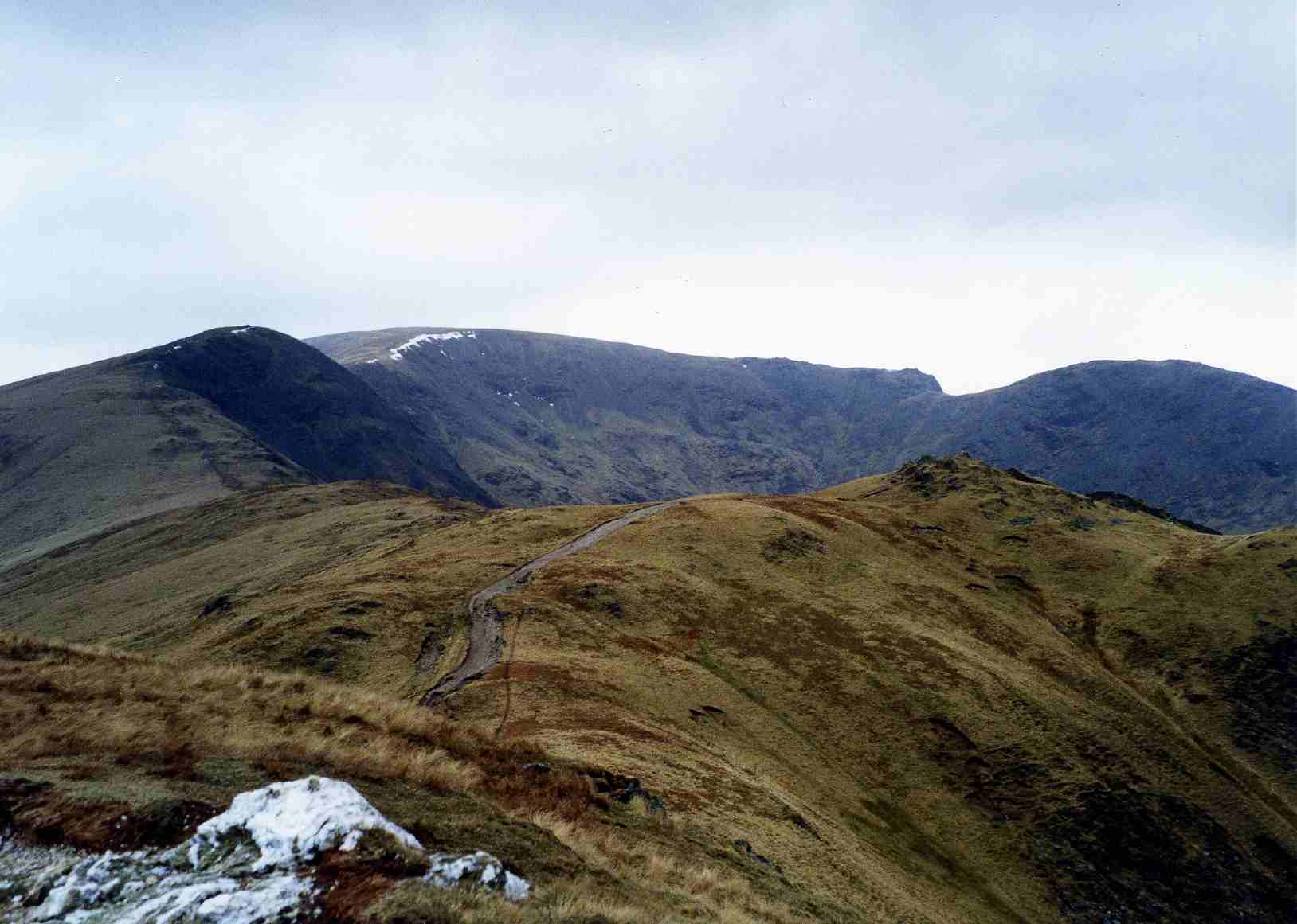 The Fairfield Horseshoe ridge above Ambleside, Lake District