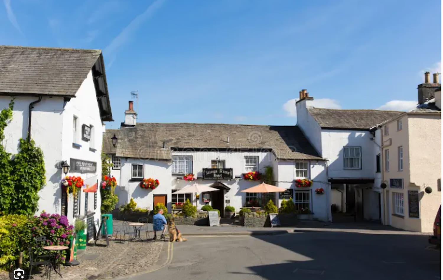 Hawkshead village, Lake District — Beatrix Potter Gallery and Grizedale