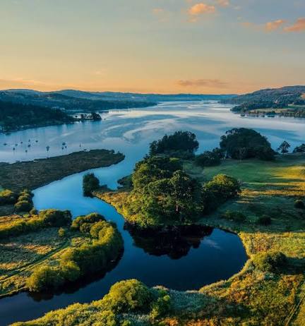 The view over Windermere from Todd Crag above Ambleside, Lake District